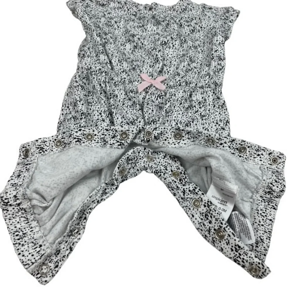 Carter’s Pants Jumpsuit | Baby 0-3 Months | White Black | One Piece Romper